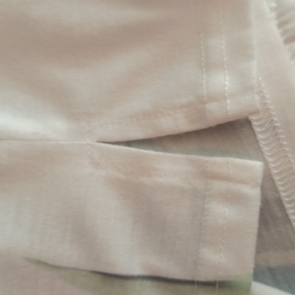 Serengeti White 3/4 sleeve floral print t-shirt top size M - Picture 12 of 13